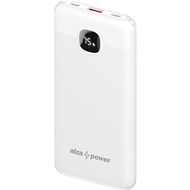 Power bank AlzaPower Garnet, 10000mAh, Power Delivery 22.5W, i bardhë