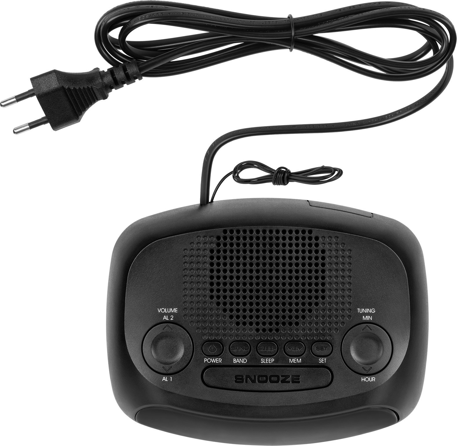 Radio orë Kruger&amp;Matz KM 824, 20 stacione, dy alarme, e zezë