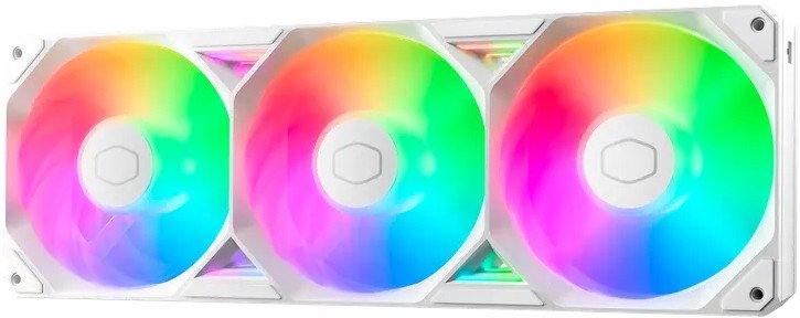 Сет вентилатори Cooler Master SickleFlow Edge 360 ARGB, 120mm, White Edition, бели
