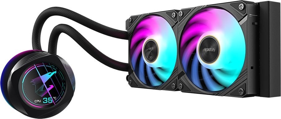 Ftohëse me ujë Gigabyte Aorus WaterForce X II 240 - RGB LCD, 240mm