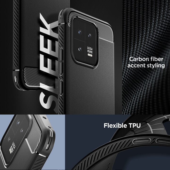 Mbrojtëse Spigen Rugged Armor për Xiaomi 13, e zezë