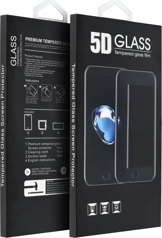 Xham mbrojtës 5D Full Glue për Honor 90, tempered glass, i zi