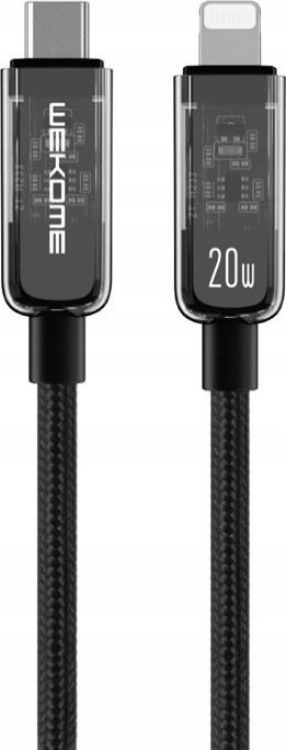 Kabllo USB Wekome WDC-181, USB C në Lightning 1.2m, 20W, e zezë