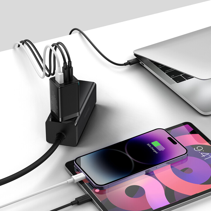 Karikues Baseus GaN5 Pro, 2x USB-C, USB-A, 65W, i zi