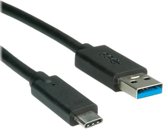 Kabllo USB Roline 11.02.9010, USB 3.1 Type A në Type C, 0.5m, e zezë