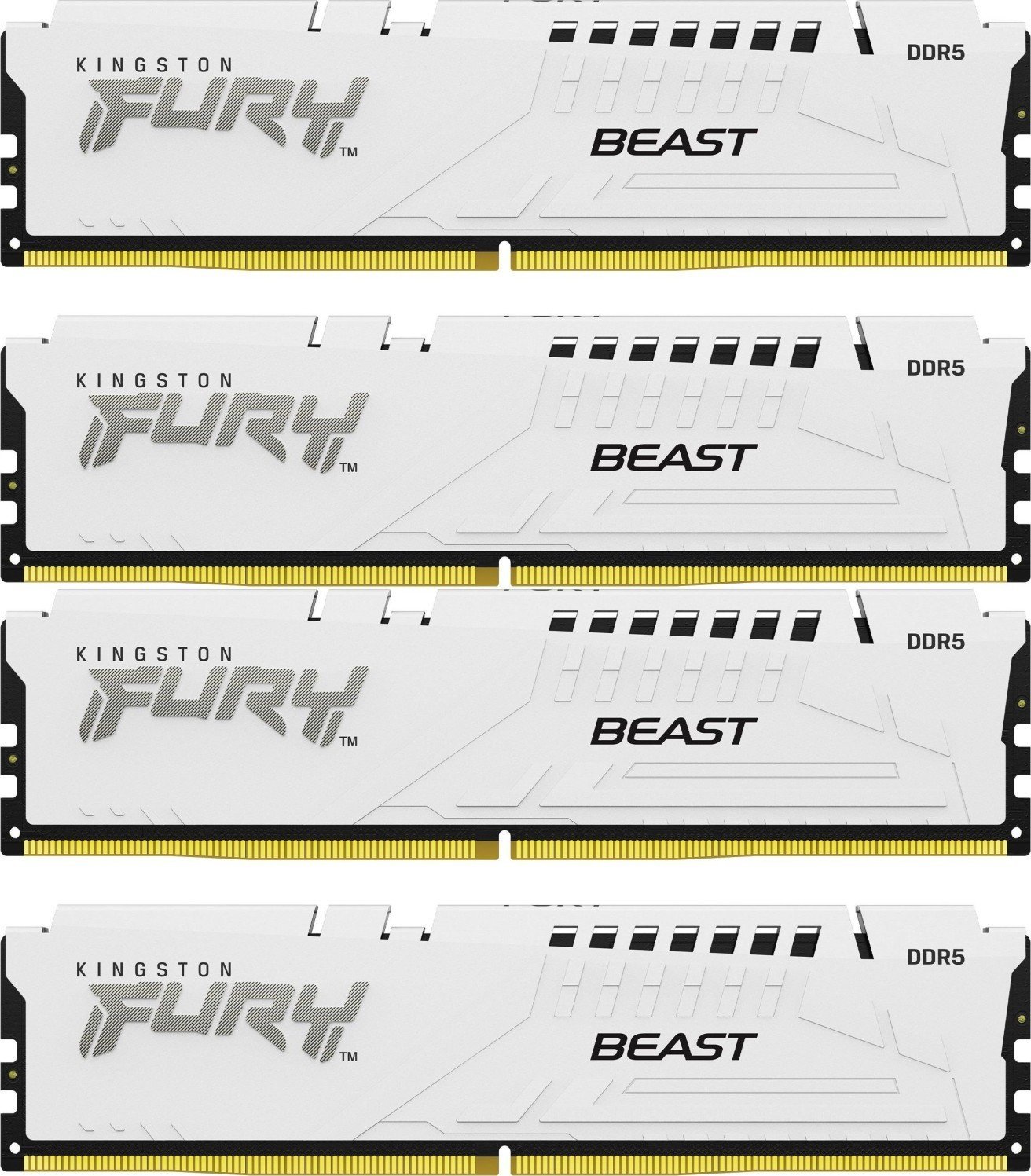 Memorie RAM Kingston Fury Beast, DDR5 128GB 5600MHz CL40, e bardhë