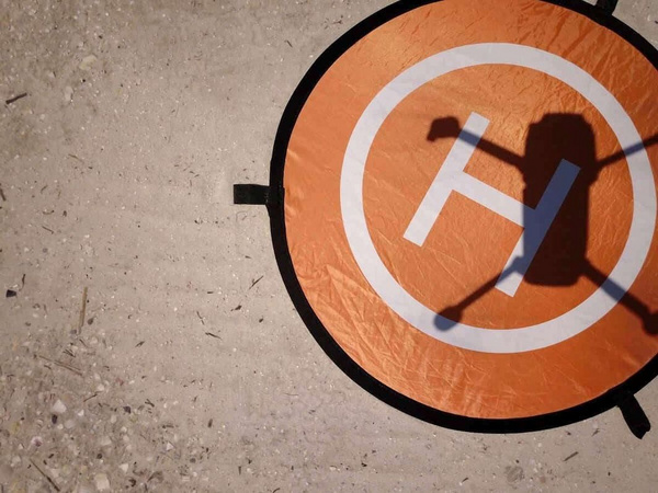 Dyshek për uljen e dronit Alogy, i portokalltë/kaltër