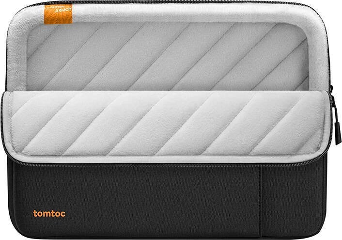 Футрола за лаптоп Tomtoc Defender A13, 14\", со џеб за додатоци, црна