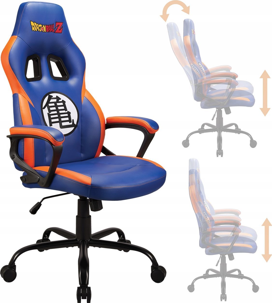 Karrige gaming Dragon Ball Z, ergonomike, me mbështetëse krahësh, shumëngjyrëshe