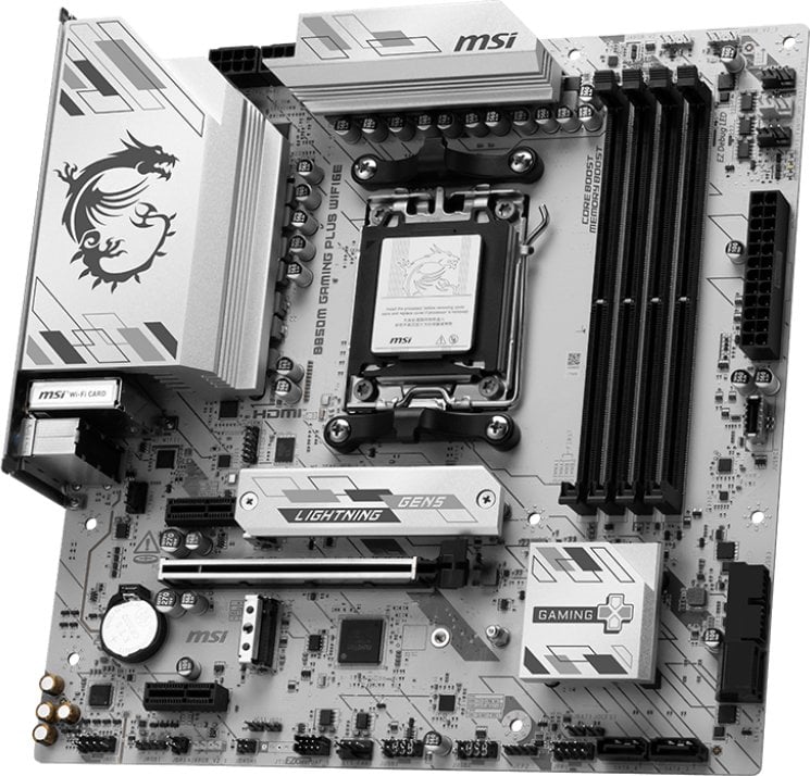 Pllakë amë MSI B850M Gaming Plus, AMD B850 Socket AM5, Micro ATX, me WiFi 6E
