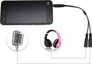 Kabllo JJC Jack 3.5mm - 2x Jack 3.5mm, 0.15m, e zezë