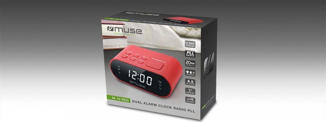 Orë me alarm Muse M-10, e kuqe