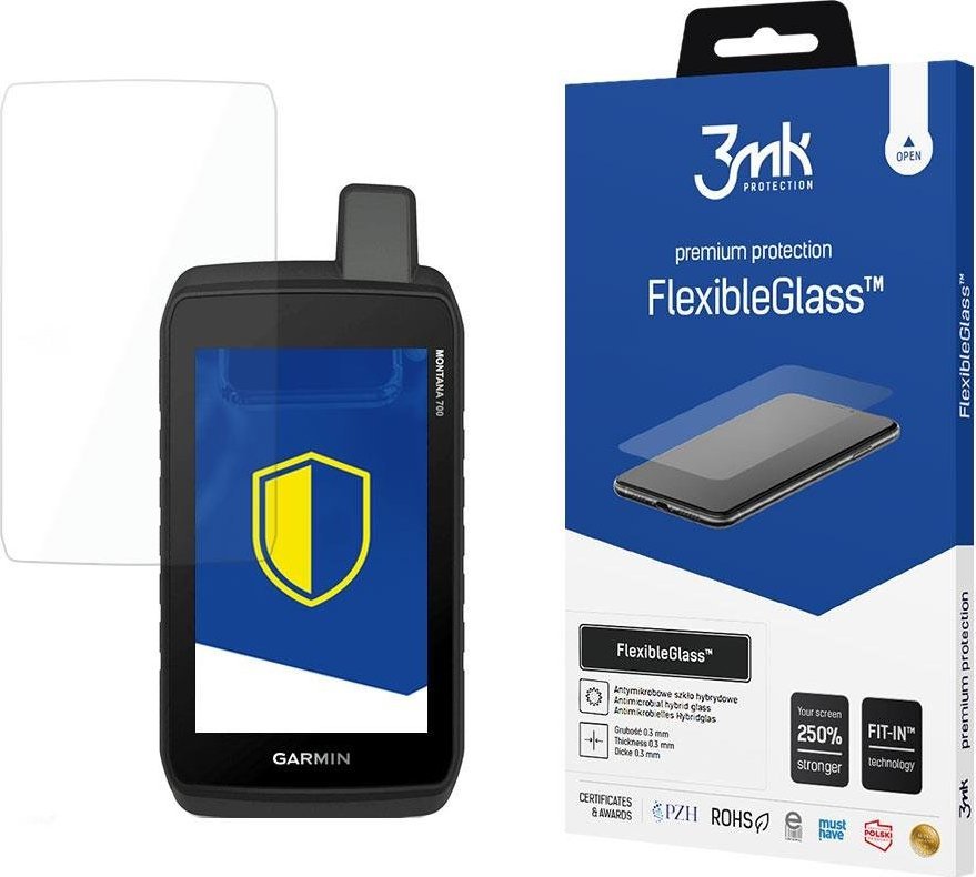 Xham mbrojtës 3MK FlexibleGlass për Garmin Montana 700, hibrid, transparent