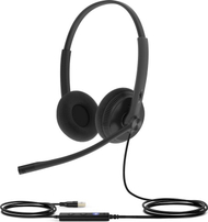 Kufje Yealink UH34 Lite Dual Teams, USB, me mikrofon, e zezë