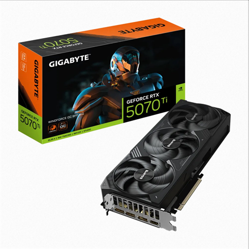 Kartelë grafike Gigabyte GeForce RTX 5070 Ti WINDFORCE, 16GB RAM