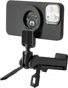 Мини статив за телефон FireFly MTT-S3M, глава 360°, магнетен држач, црн