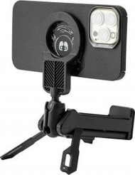 Мини статив за телефон FireFly MTT-S3M, глава 360°, магнетен држач, црн