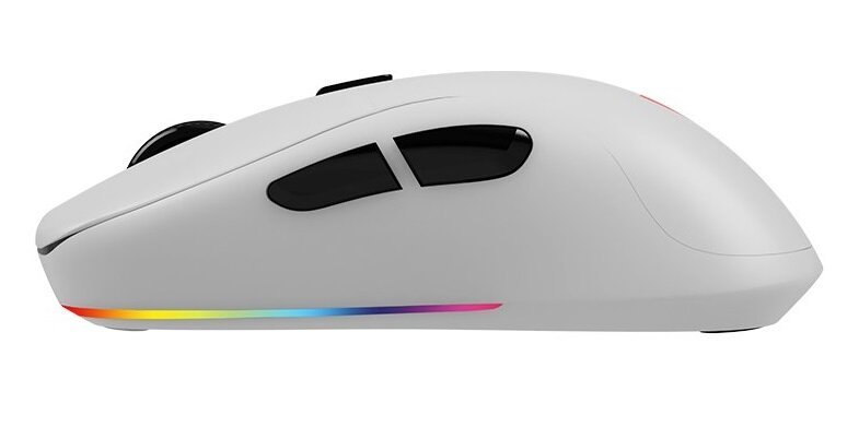 Mouse gaming Savio Rift, wireless dhe me kabllo, RGB, i bardhë
