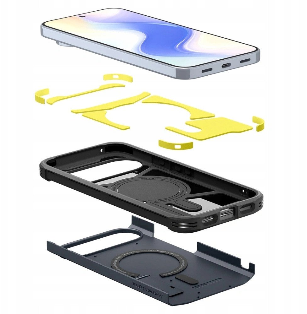 Mbulesë telefoni Spigen Tough Armor MagSafe për Google Pixel 10 Pro XL, metal slate blue