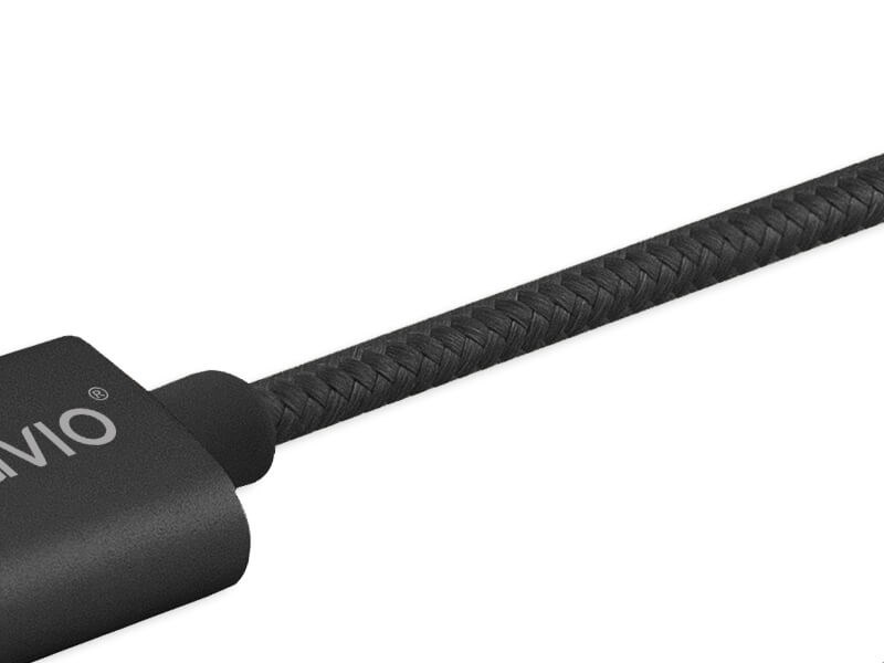 Kabllo Savio, USB A / USB C / Micro-USB A, 1 m, e zezë