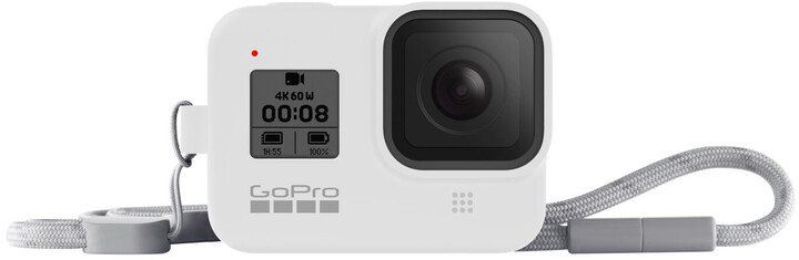 Mbështjellëse GoPro Sleeve + Lanyard (HERO8 Black), e bardhë