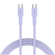 Kабел USB C Canyon OnWire 60CL, USB C во USB C, 60W, 1m, виолетов