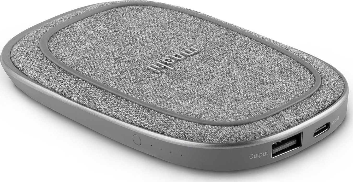 Power bank Moshi Porto Q 5K, 5000mAh, karikim wireless, gri