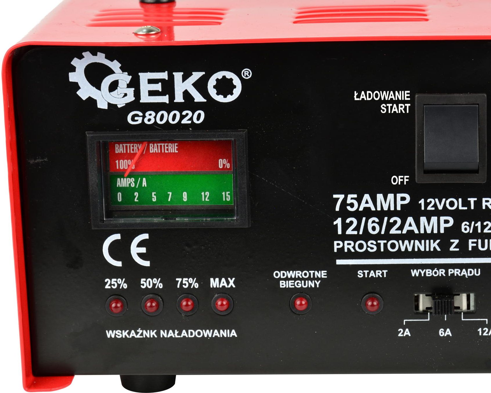 Karikues baterie makine GEKO, 120Ah, 6/12V, 75A