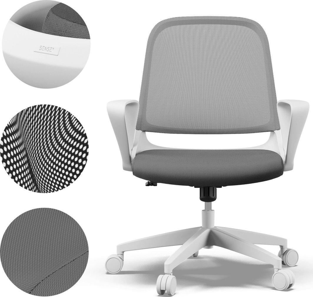 Karrige zyre SENSE7 Sopty, e bardhë/ hirtë