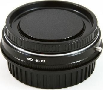 Adapter objektivi Pixco Canon EOS EF EF S në Minolta MD, bronz kromi, lente MC