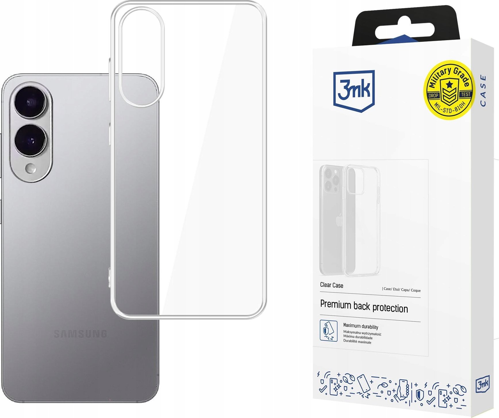 Заштитна футрола 3MK Clear Case за Samsung Galaxy S25 Edge, проѕирна, тенка