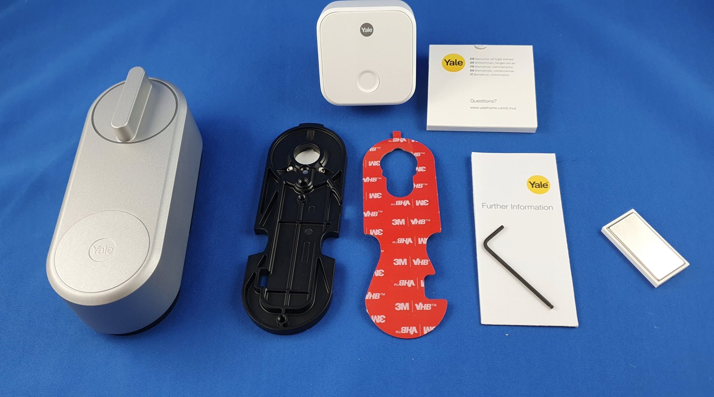 Bravë inteligjente Yale Linus Smart Lock Bosch, kontroll me aplikacion, montim mbi bravën ekzistuese, gri