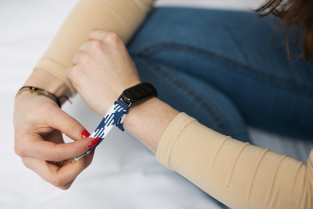 Rrip dore Forcell F Design FX5 për Xiaomi Mi Band 8, i kaltër navy