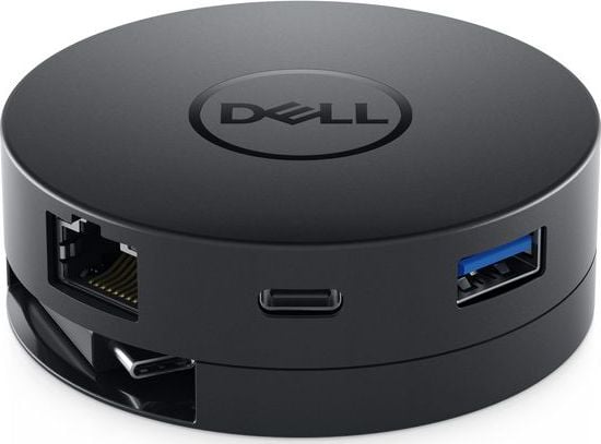 Docking station Dell DA300 470-ACWN, USB-C 6 në 1, HDMI DP VGA RJ45, gri