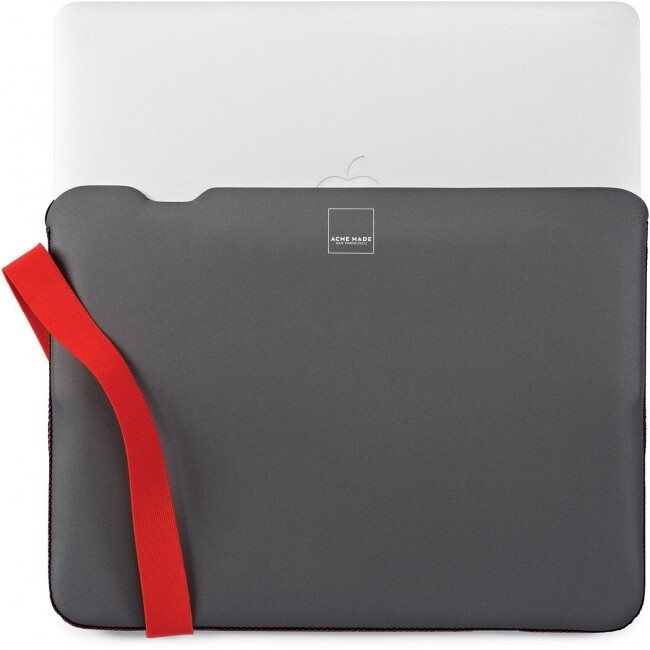 Mbështjellëse Acme Made Skinny Sleeve Medium për laptop 13'', e hirtë / portokalltë
