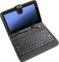 Навлака за таблет со тастатура Uniw, 7\", поврзување micro USB, црна