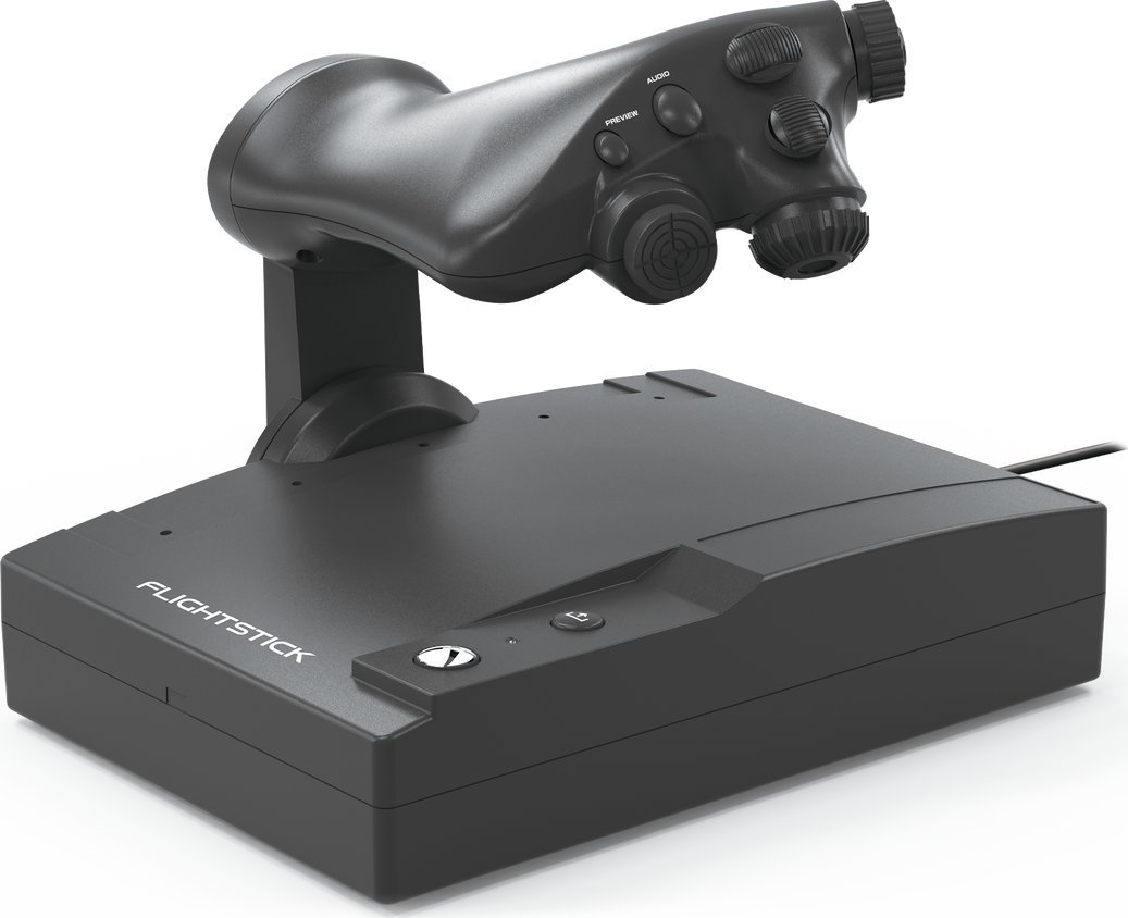 Joystick Hori XS Flight Stick MBS-015U, USB, për PC dhe Xbox, i zi