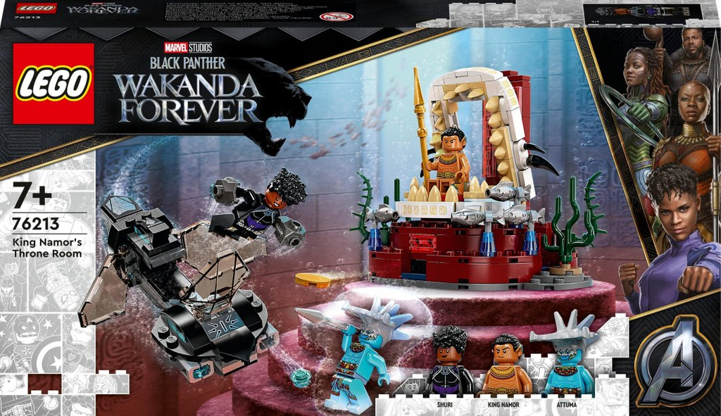 Set LEGO® Marvel 76213 King Namor's Throne Room, 355 pjesë