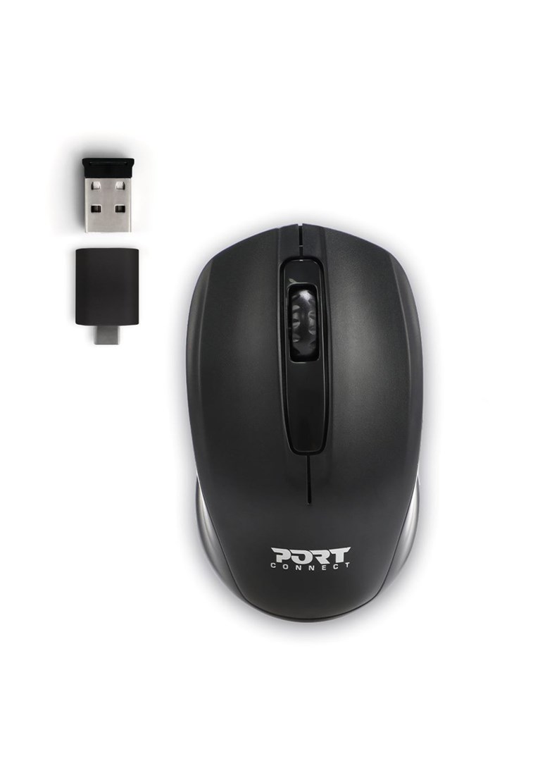 Set çantë shpine dhe maus wireless për laptop 14/15.6", 1000 DPI, i zi
