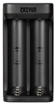 Полнач за батерии Zhiyun 18650, 2 слота, USB Type C, црн