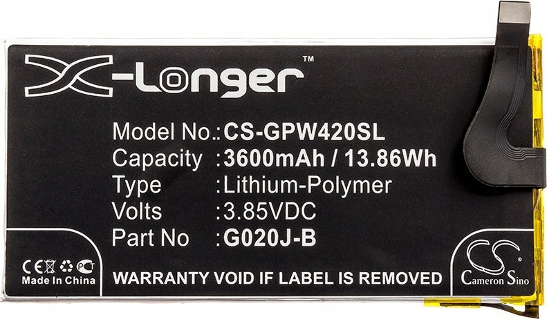 Bateri zëvendësuese X-Longer për Google Pixel 4 XL, Cs-Gpw420Sl, accu