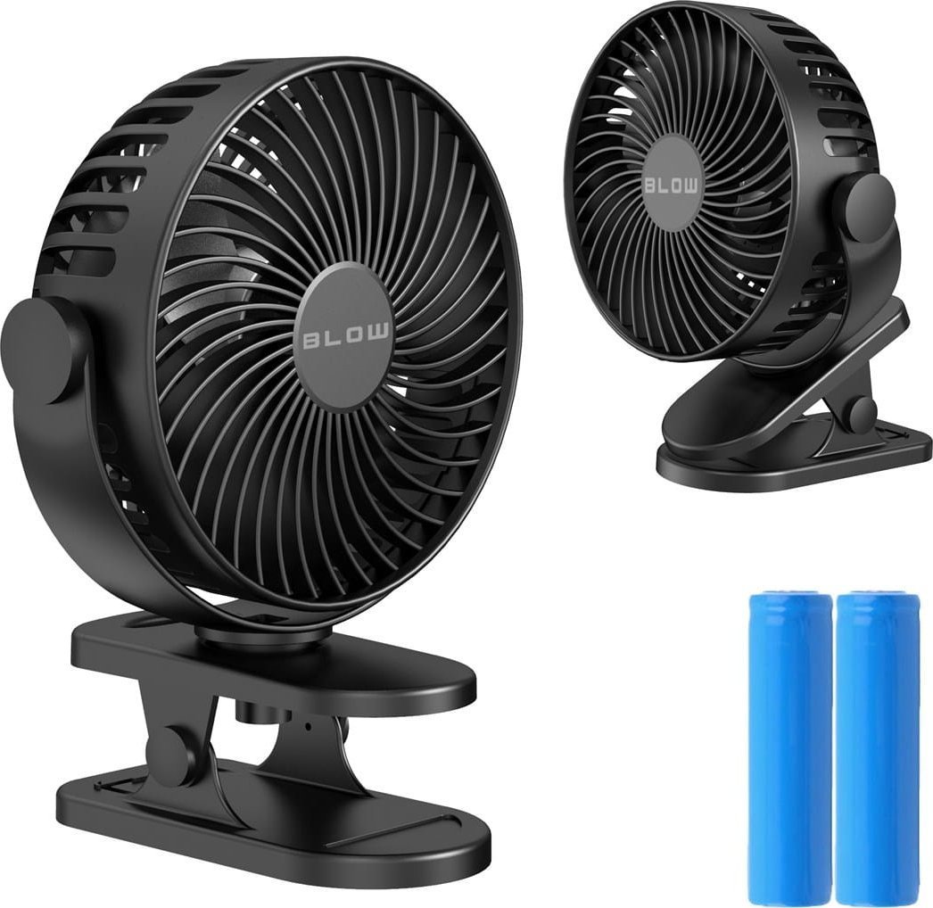 Ventilator tavoline Blow Table Fan, 15cm, USB dhe bateri, i zi