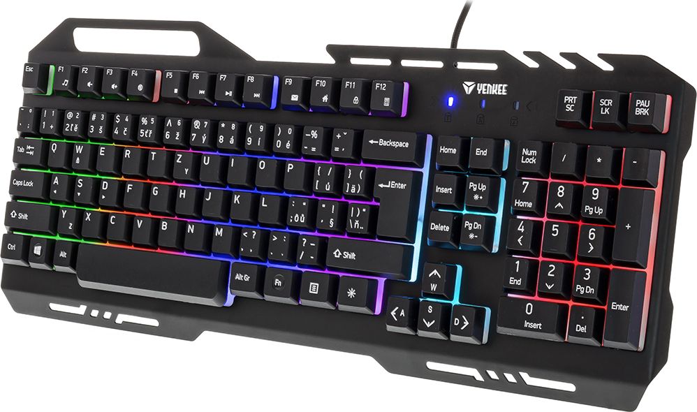 Tastierë gaming Yenkee Shadow YKB 3200, ndriçim RGB, me kabllo, e zezë