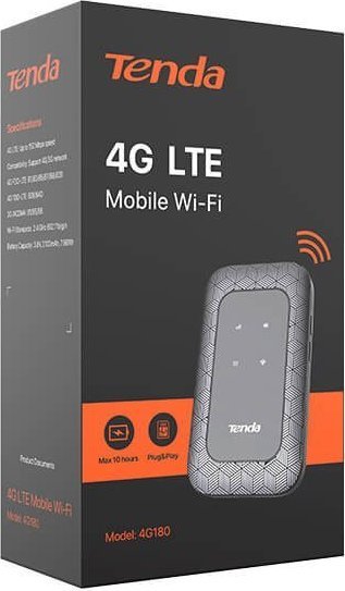 Ruter portabël Tenda 4G180, WiFi 150 Mbps, 2100 mAh, i zi