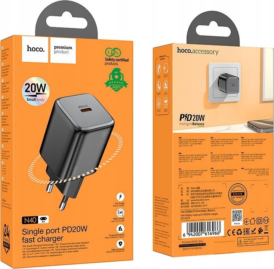 Karikues muri Hoco N40, 20W, 1 x USB-C, i zi