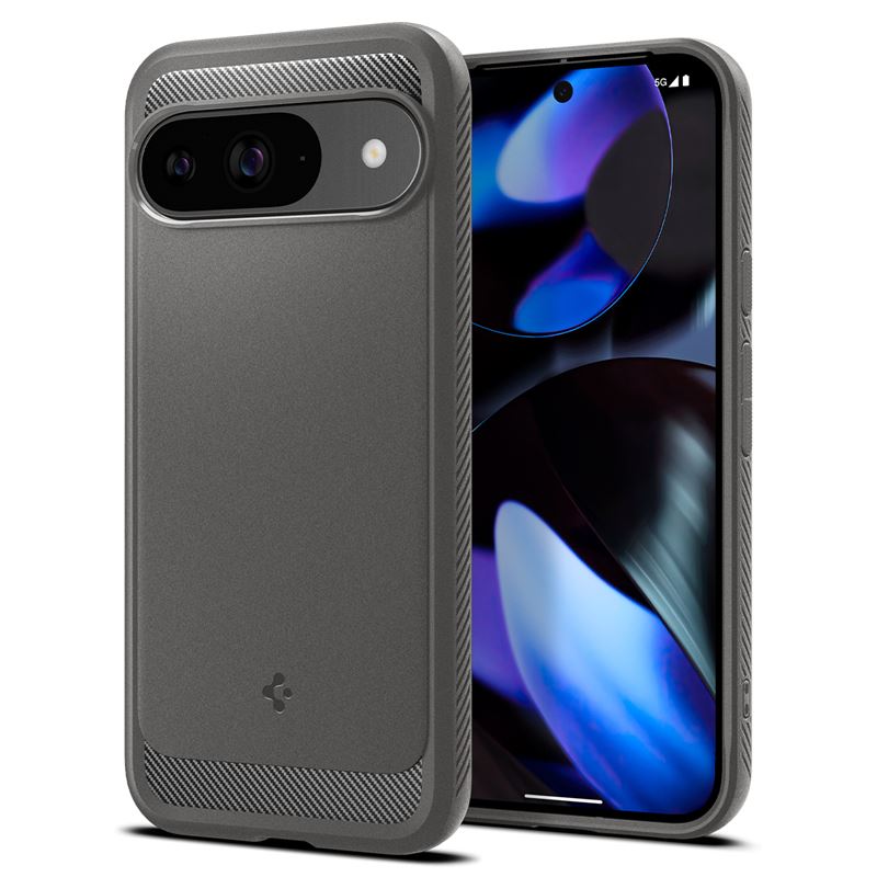 Mbrojtëse për celular Spigen Rugged Armor për Google Pixel 9/9 Pro, e hirtë