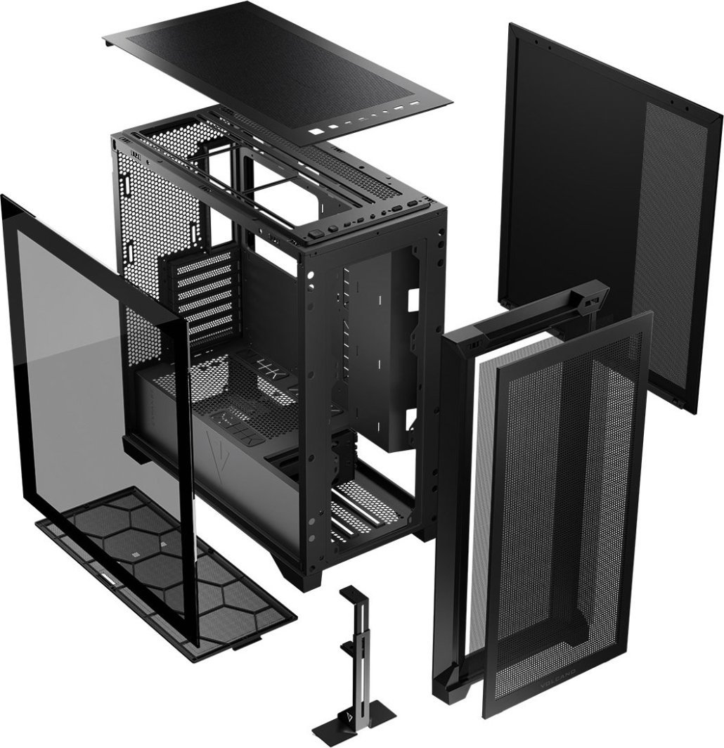 Kasë Modecom Volcano Expanse S MIDI, e zezë, Midi Tower