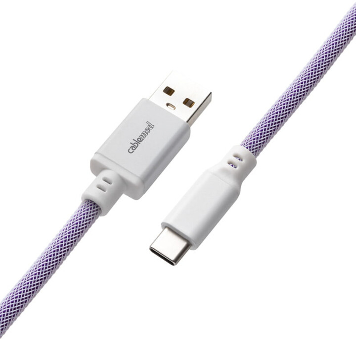 Кабел CableMod Pro Coiled Cable, USB-C/USB-A, 1,5m, Rum Raisin