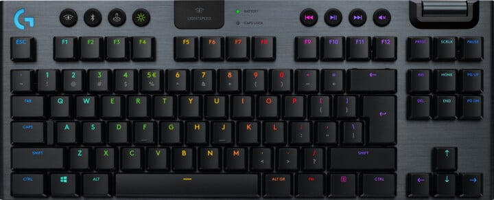 Тастатура Logitech G915 TKL Lightspeed, GL Clicky, САД, црна