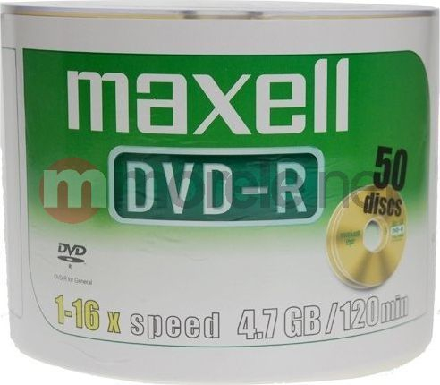 Disqe DVD-R Maxell 4.7 GB, 16x, 50 copë